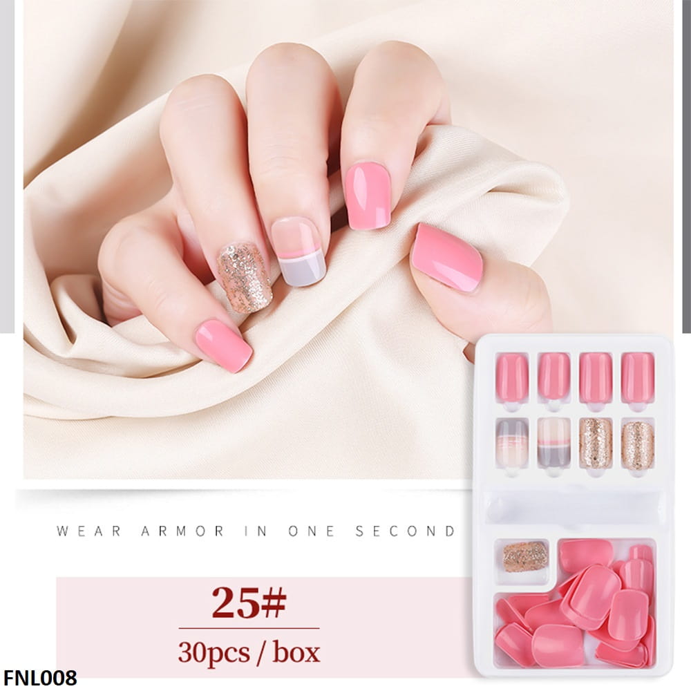 Buy New 24 pieces Artificial Fake Nails Set With Glue Stickers Online From  - CloudShopBD.com